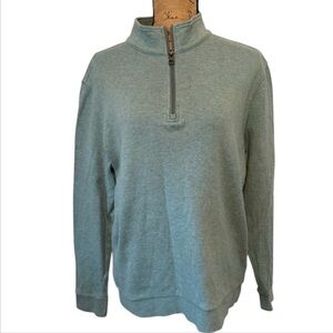 Bugatchi Quarter Zip women’s Heather Jade pullover Sweater Medium